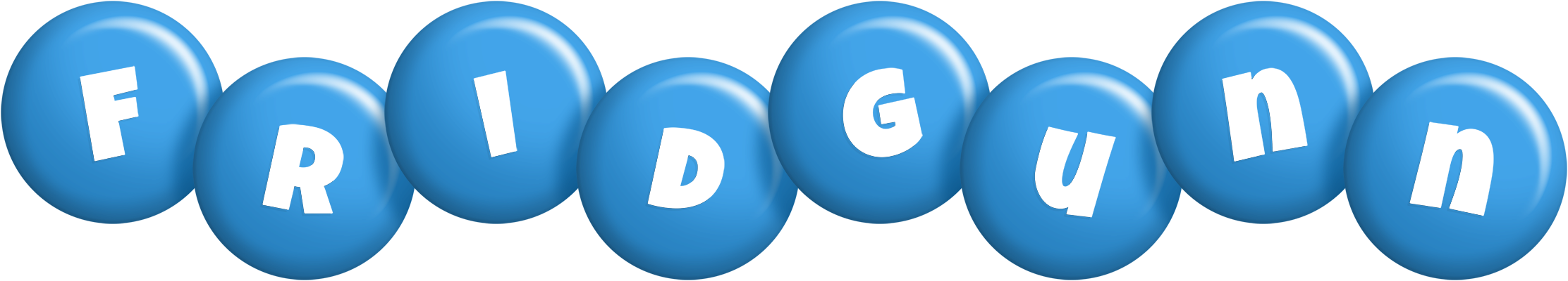 Fridgunn candy-blue logo