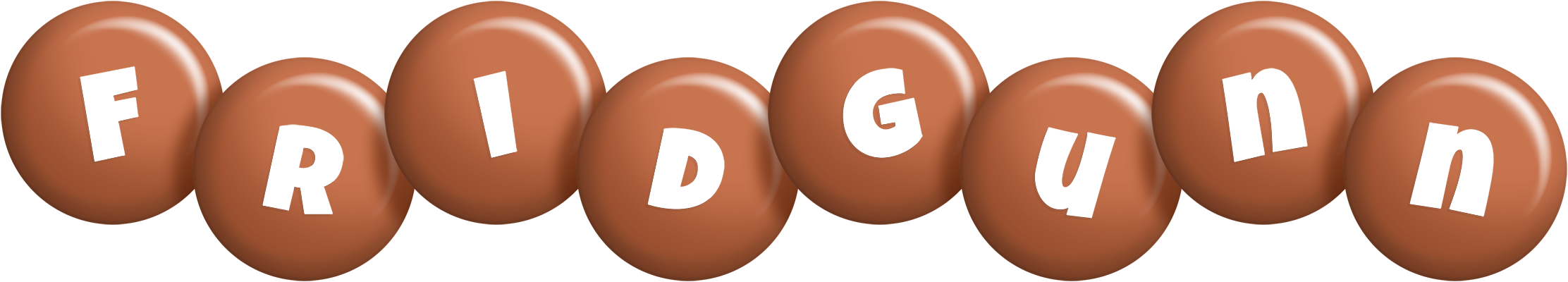 Fridgunn candy-brown logo