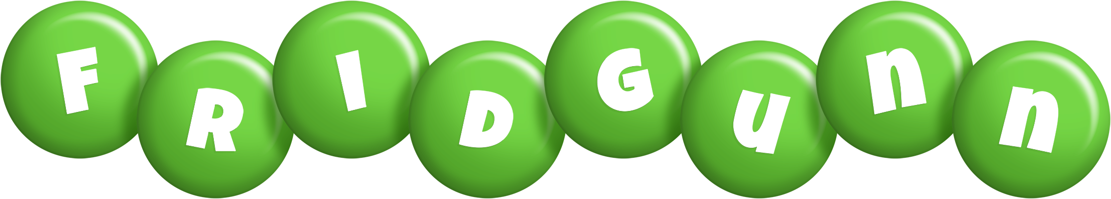 Fridgunn candy-green logo