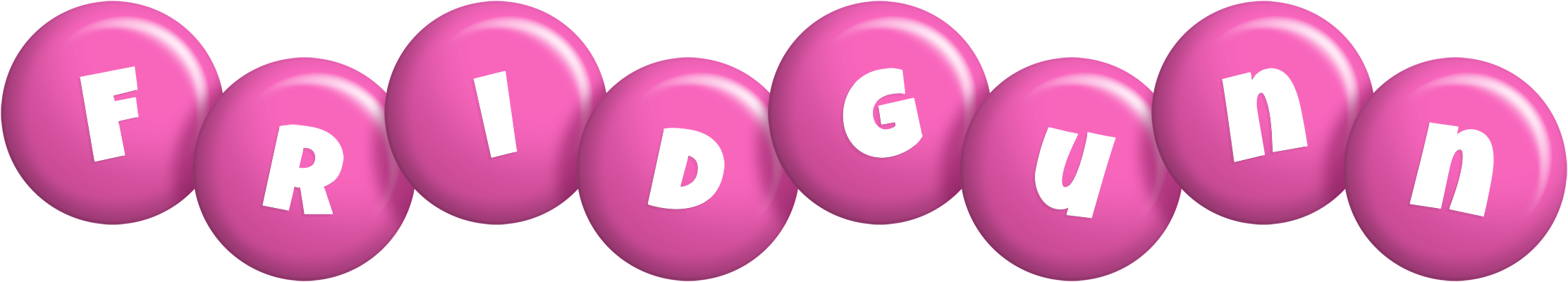 Fridgunn candy-pink logo