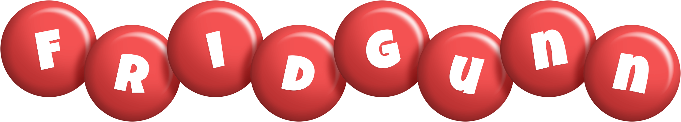 Fridgunn candy-red logo