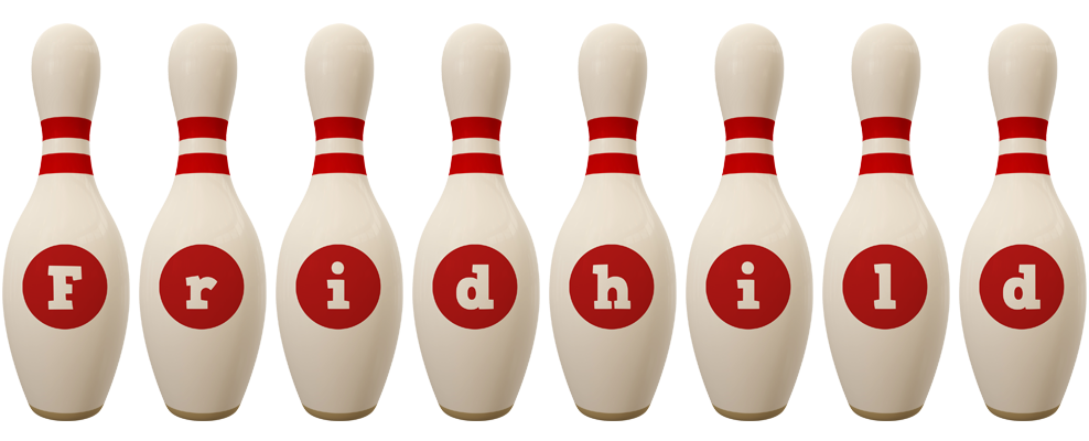 Fridhild bowling-pin logo