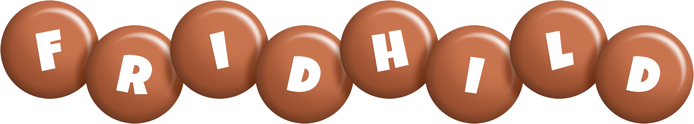 Fridhild candy-brown logo