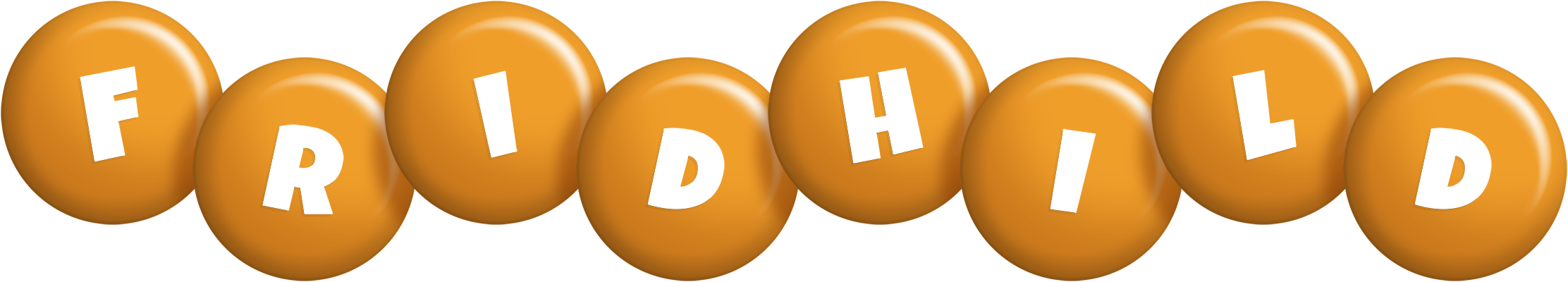 Fridhild candy-orange logo