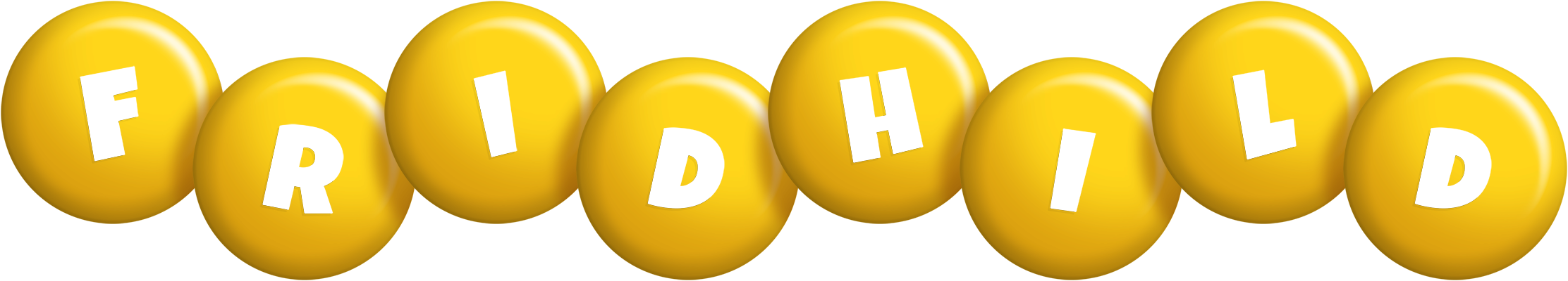 Fridhild candy-yellow logo