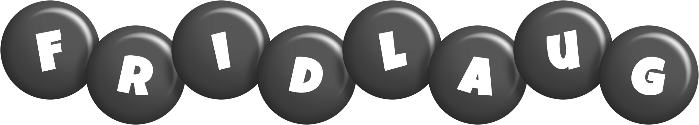 Fridlaug candy-black logo