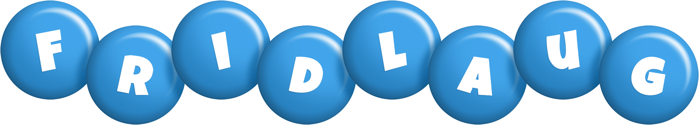 Fridlaug candy-blue logo