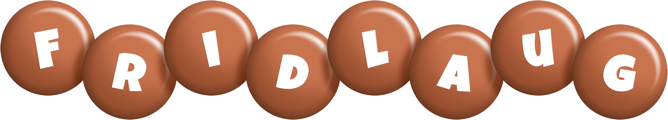 Fridlaug candy-brown logo