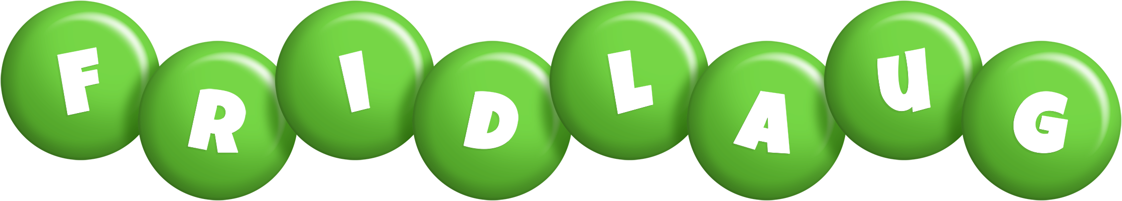 Fridlaug candy-green logo