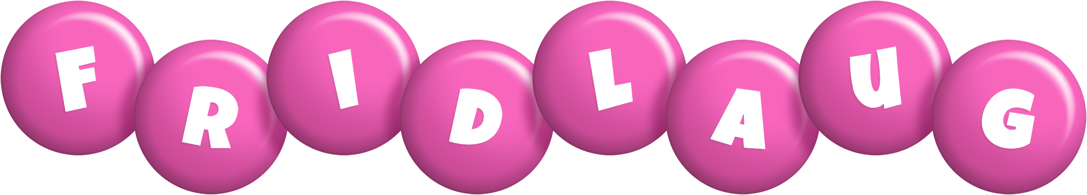 Fridlaug candy-pink logo