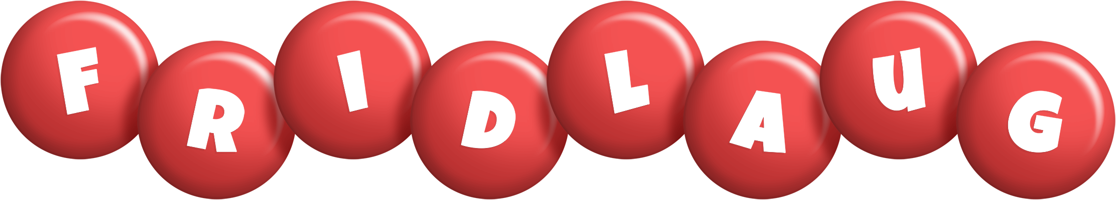 Fridlaug candy-red logo