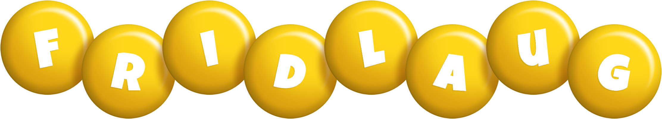 Fridlaug candy-yellow logo