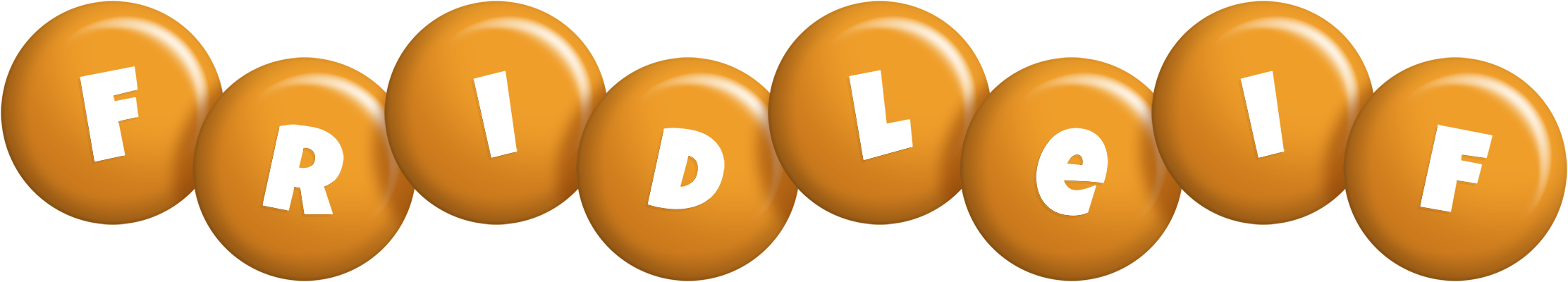 Fridleif candy-orange logo