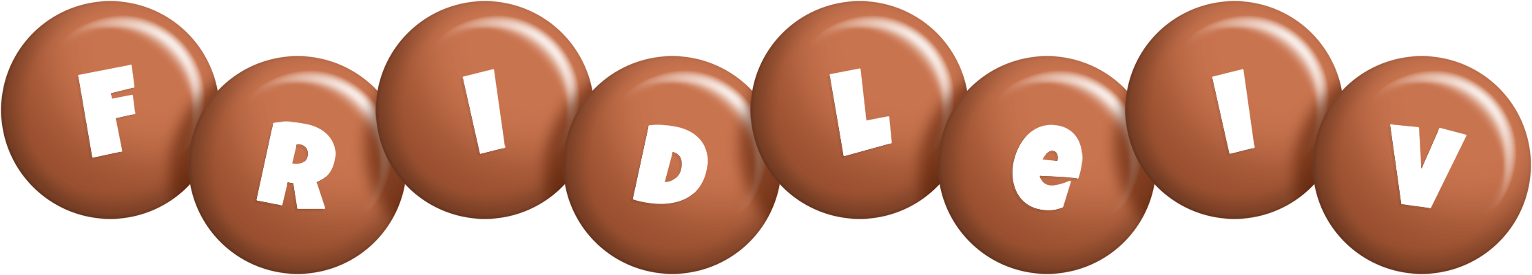 Fridleiv candy-brown logo