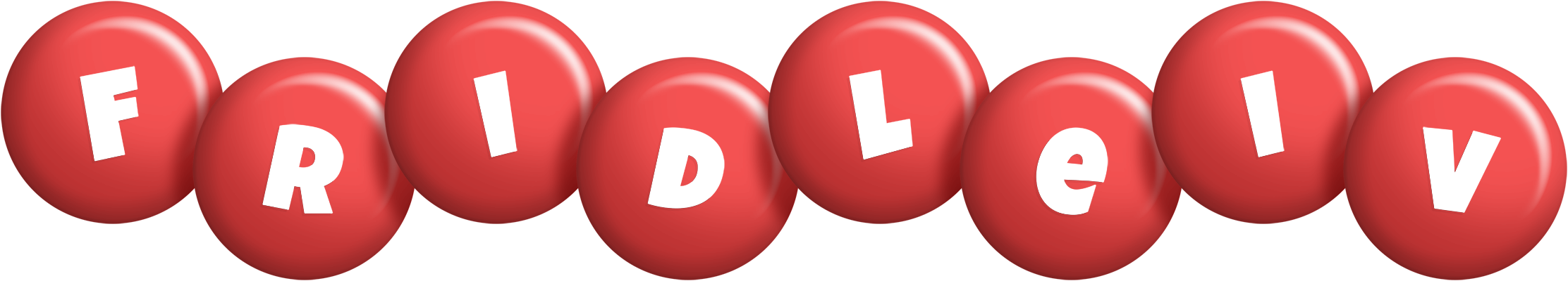 Fridleiv candy-red logo