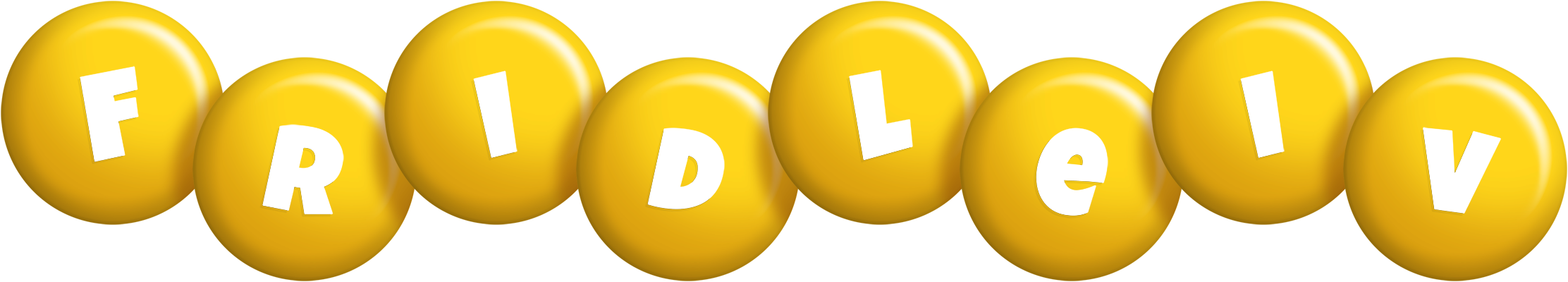 Fridleiv candy-yellow logo