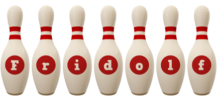 Fridolf bowling-pin logo