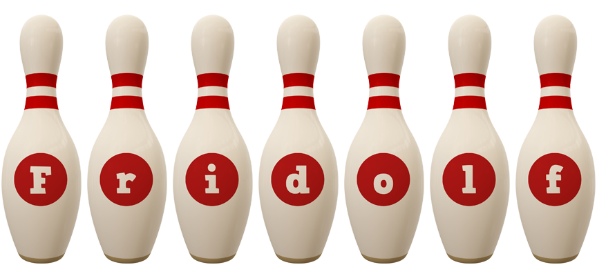 Fridolf bowling-pin logo