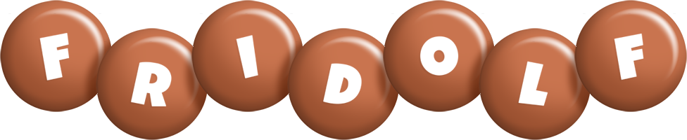 Fridolf candy-brown logo