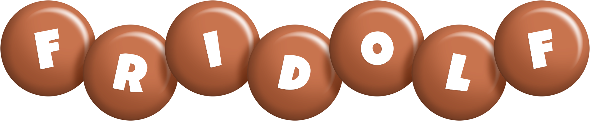 Fridolf candy-brown logo