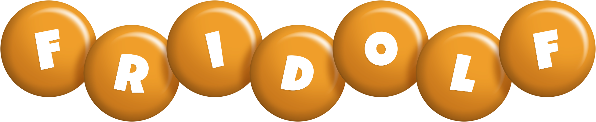 Fridolf candy-orange logo