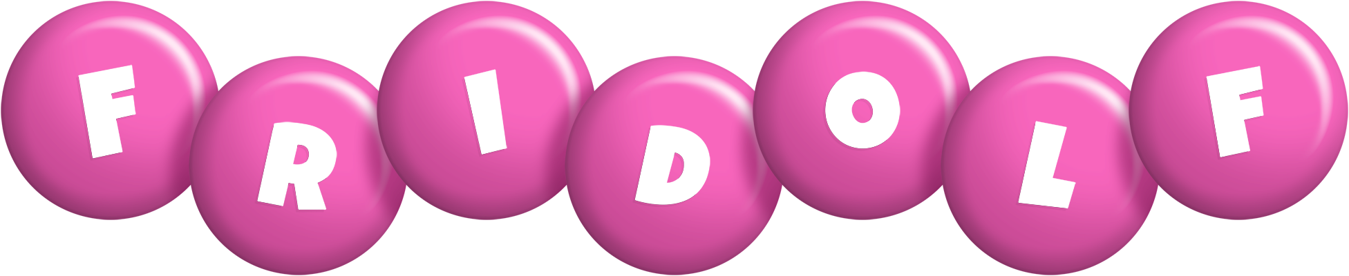 Fridolf candy-pink logo