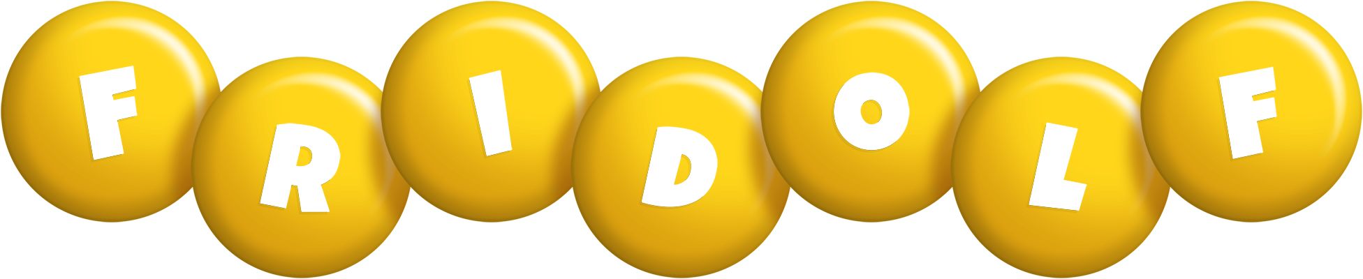 Fridolf candy-yellow logo