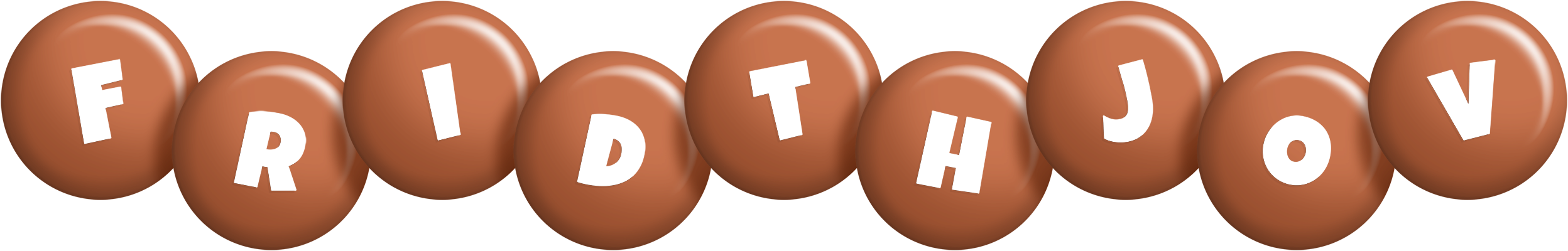 Fridthjov candy-brown logo