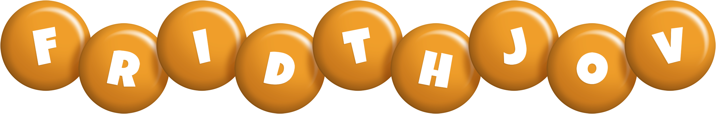 Fridthjov candy-orange logo