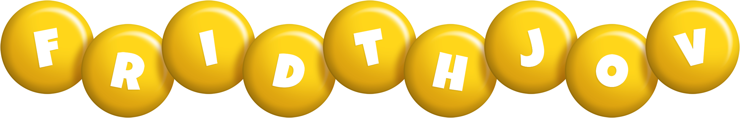 Fridthjov candy-yellow logo
