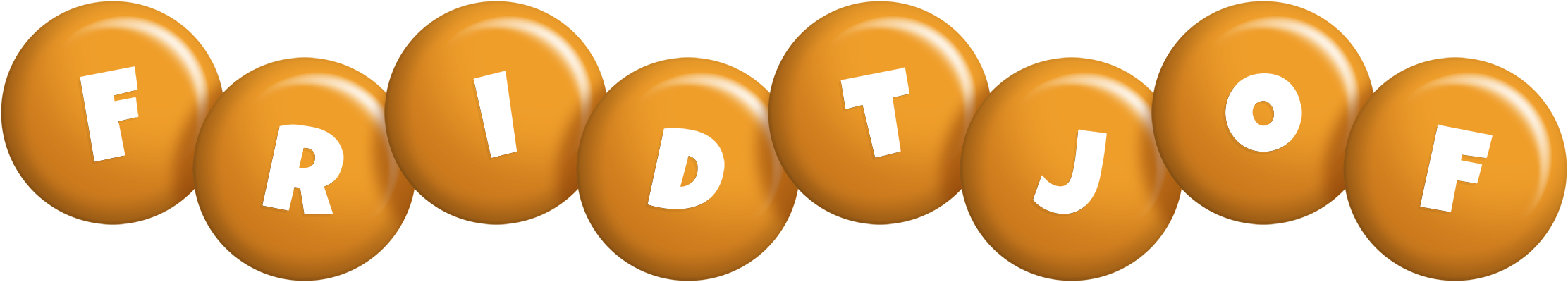 Fridtjof candy-orange logo