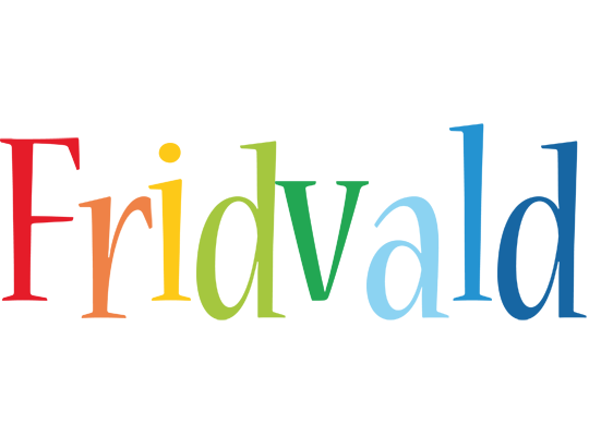 Fridvald birthday logo