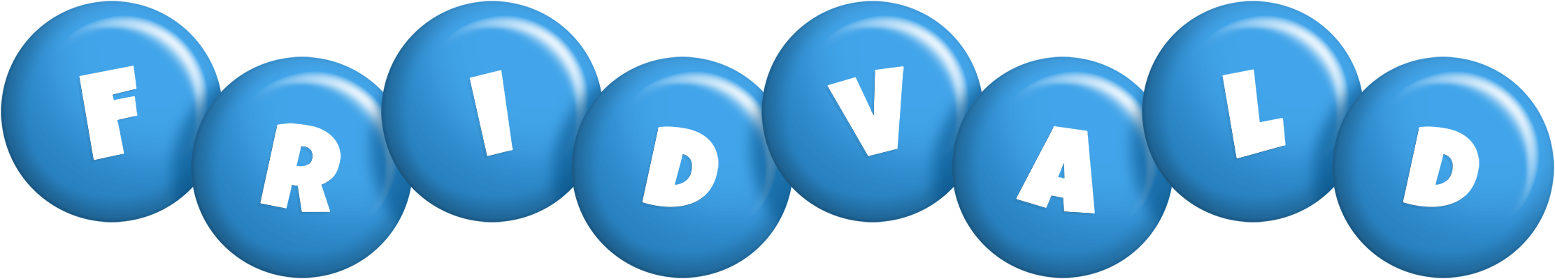 Fridvald candy-blue logo