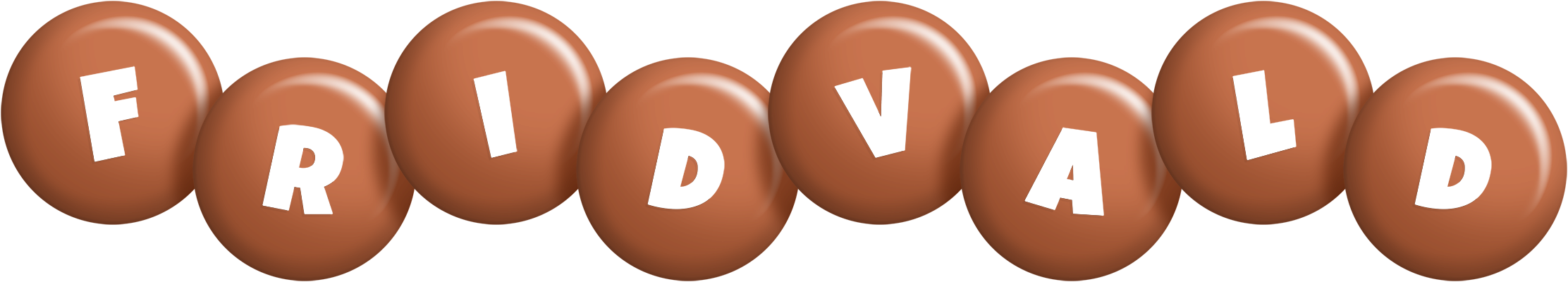 Fridvald candy-brown logo