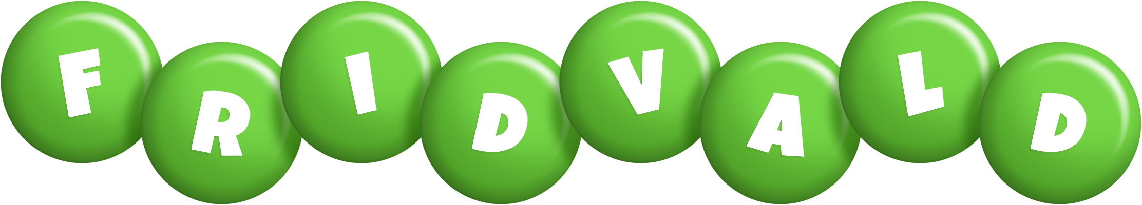Fridvald candy-green logo