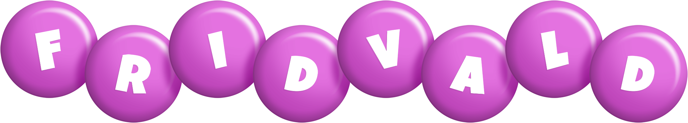 Fridvald candy-purple logo