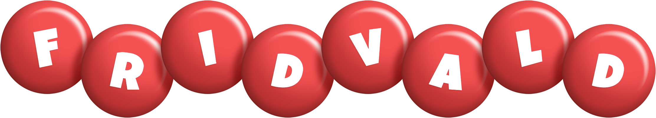 Fridvald candy-red logo