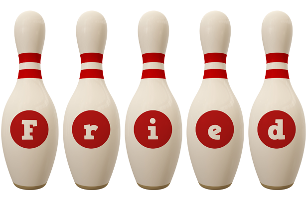 Fried bowling-pin logo