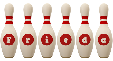 Frieda bowling-pin logo