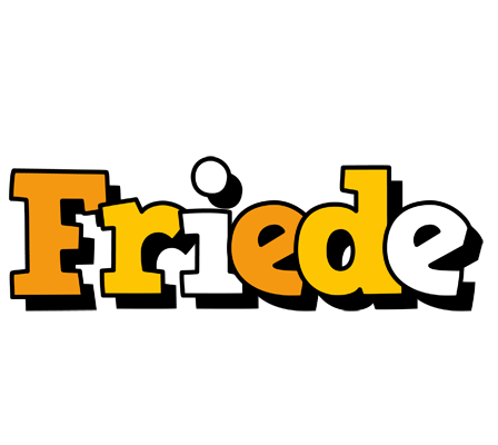 Friede cartoon logo