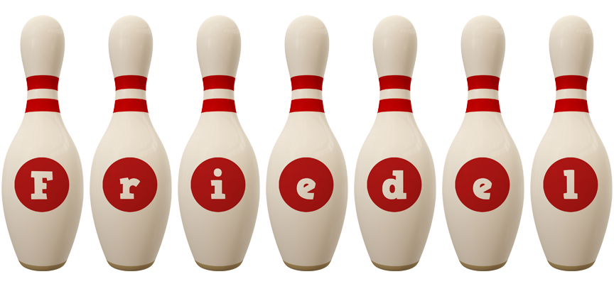 Friedel bowling-pin logo