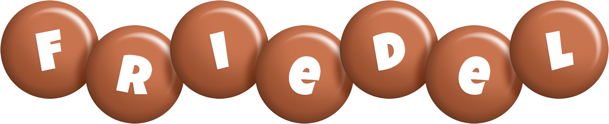 Friedel candy-brown logo