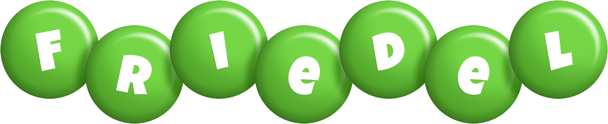 Friedel candy-green logo