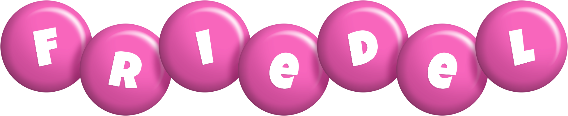Friedel candy-pink logo