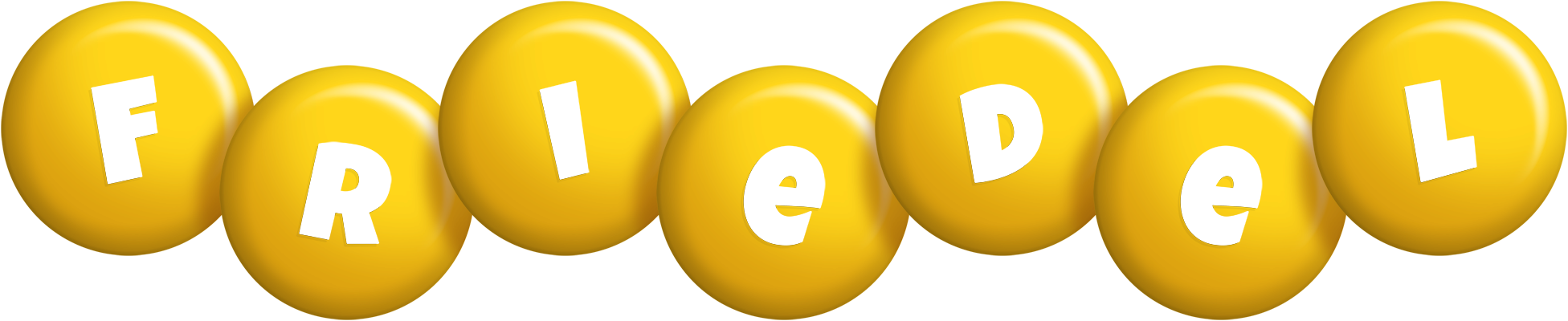 Friedel candy-yellow logo