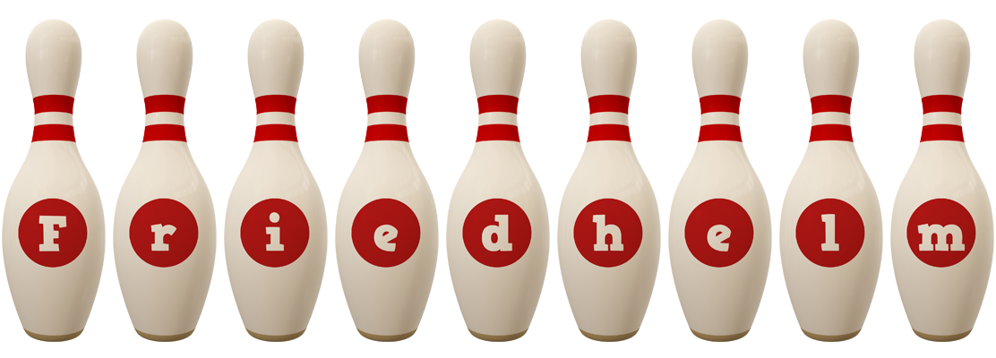 Friedhelm bowling-pin logo