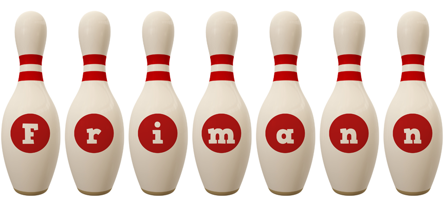 Frimann bowling-pin logo