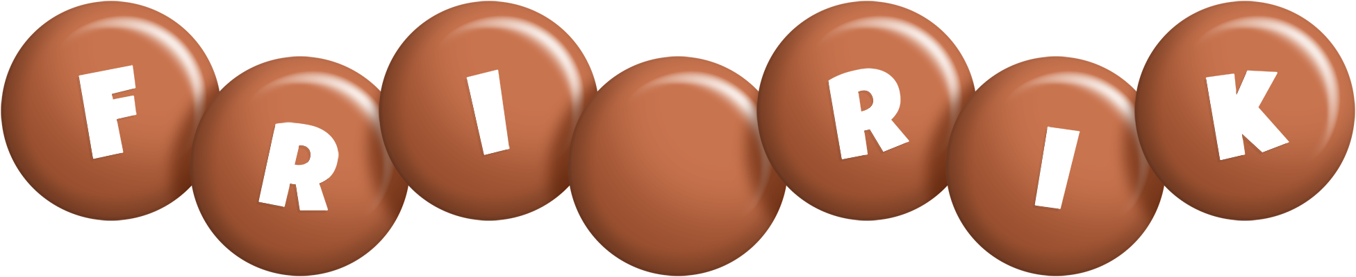 Friðrik candy-brown logo
