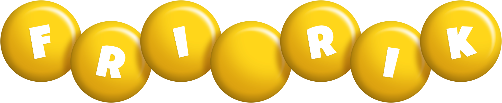 Friðrik candy-yellow logo