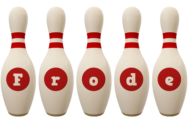 Frode bowling-pin logo